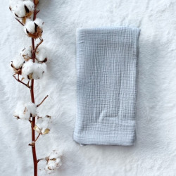 Detská mušelínová šatka veľká 125 x 125 cm bledošedá