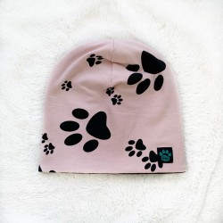 Detská čiapka ČIERNE PACKY bledoružová