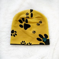 Detská čiapka ČIERNE PACKY horčicová