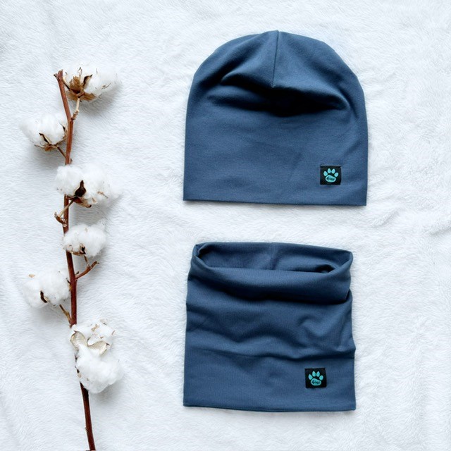 Detská čiapka indigová