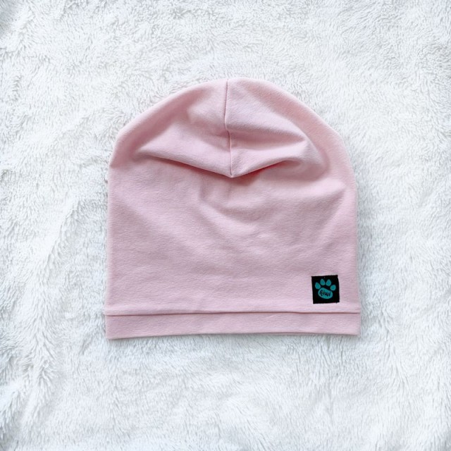 Detská jednovrstvová čiapka bledoružová
