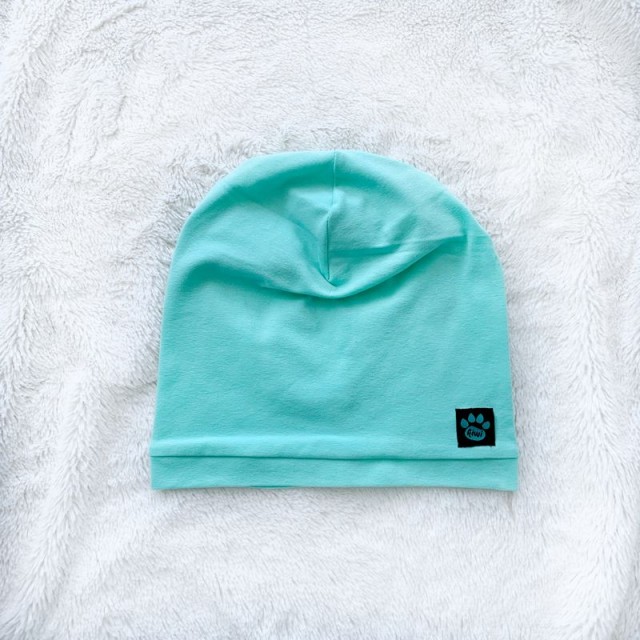 Detská jednovrstvová čiapka mentolová
