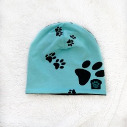 Detská čiapka ČIERNE PACKY mentolová