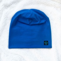 Detská bavlnená dvojvrstvová čiapka modrá