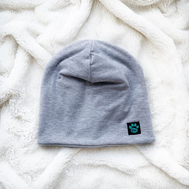 Detská zimná zateplená čiapka bledošedá