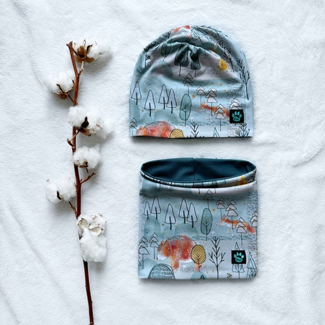 Detská čiapka ZVIERATKÁ V LESE