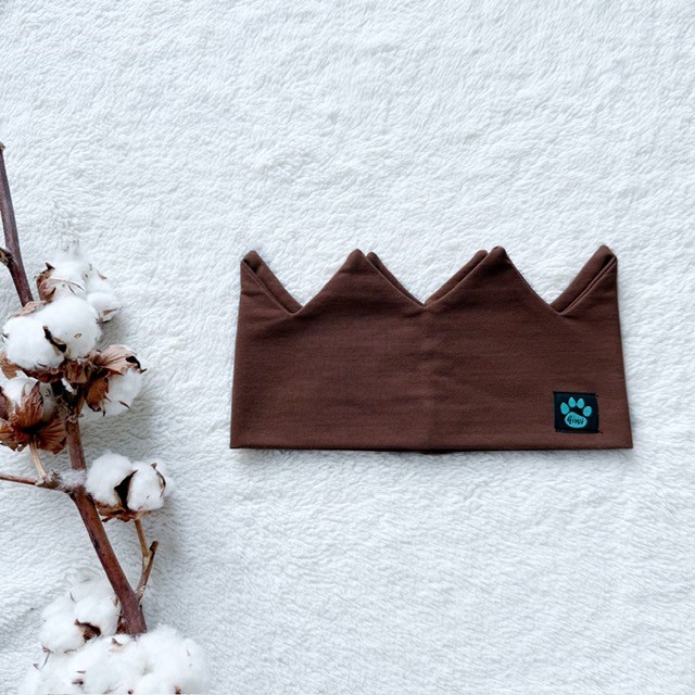 Detská bavlnená korunka hnedá