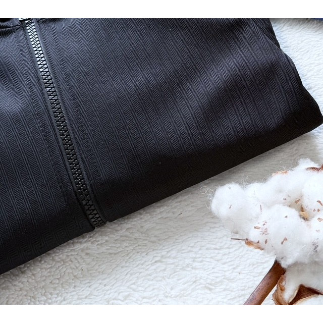 Detská softshellová bunda čierna - vzor rybia kosť