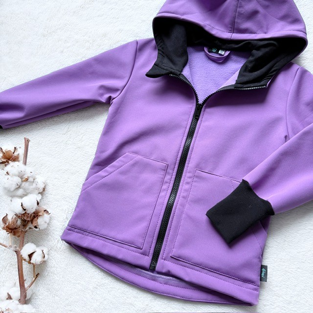 Detská softshellová bunda fialová