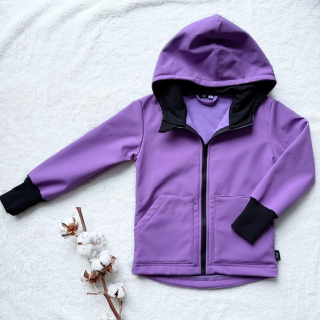 Detská softshellová bunda fialová