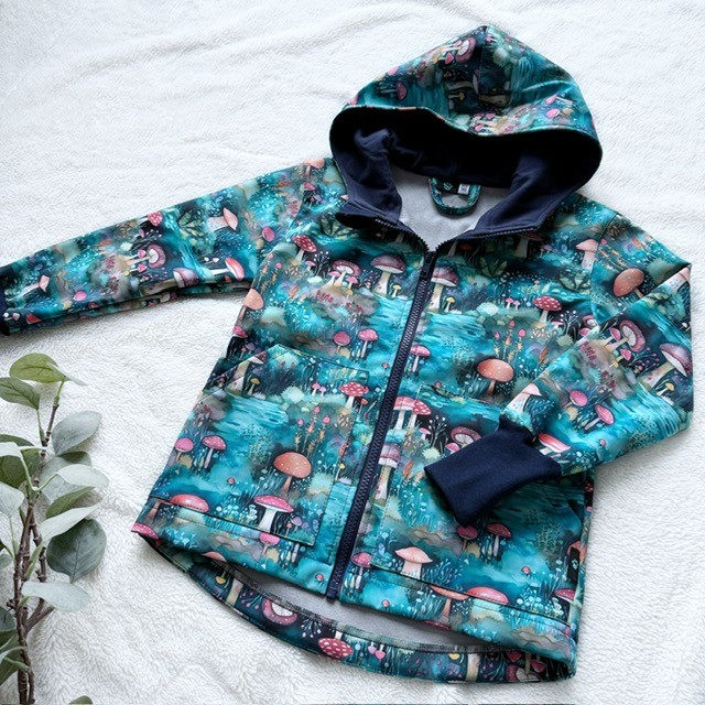 Detská softshellová bunda HRÍBIKY