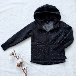 Detská softshellová bunda s barančekom REFLEXNÉ SRDIEČKA