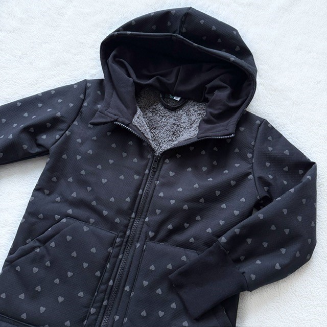 Detská softshellová bunda s barančekom REFLEXNÉ SRDIEČKA