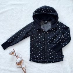 Detská softshellová bunda s barančekom REFLEXNÉ SRDIEČKA