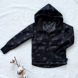 Detská softshellová bunda s barančekom REFLEXNÉ STAVEBNÉ STROJE