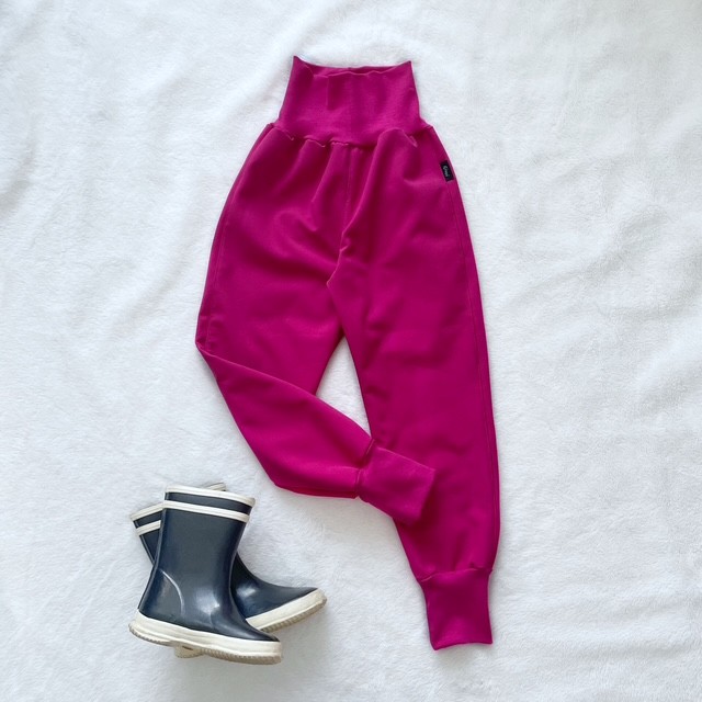 Detské softshellové zateplené nohavice cyklámenové