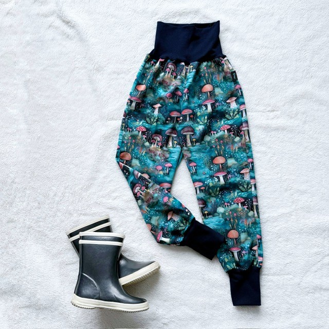 Detské softshellové zateplené nohavice HRÍBIKY