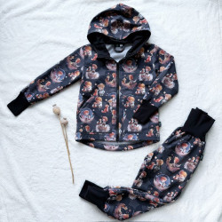 Detské softshellové zateplené nohavice LÍŠČÍ KAMARÁT