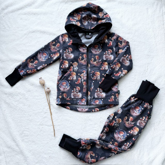 Detské softshellové zateplené nohavice LÍŠČÍ KAMARÁT