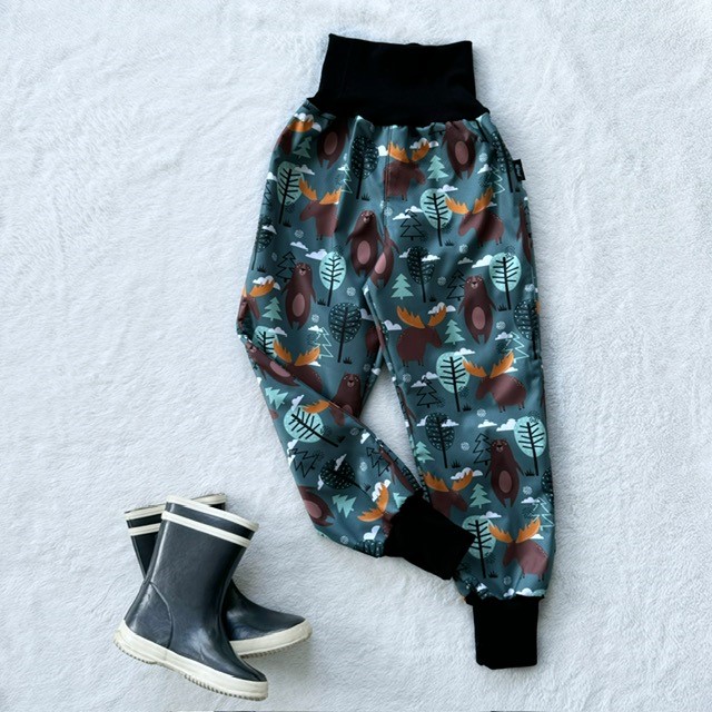 Detské zateplené softshellové nohavice JELENE