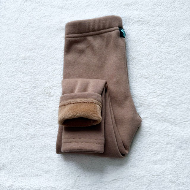 Detské zimné bavlnené extra zateplené termo legíny warmkeeper hnedé