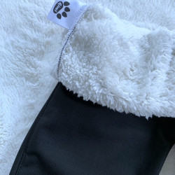 Detské zimné softshellové zateplené nohavice s barančekom čierne