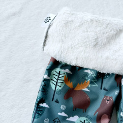 Detské zimné zateplené softshellové nohavice s barančekom JELENE