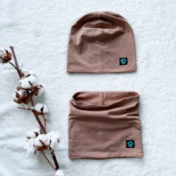 Detský nákrčník (tunel) kapučínový