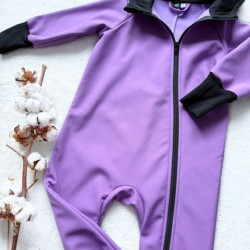 Detský softshellový overal fialový