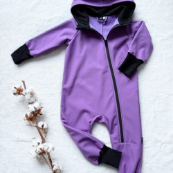 Detský softshellový overal fialový