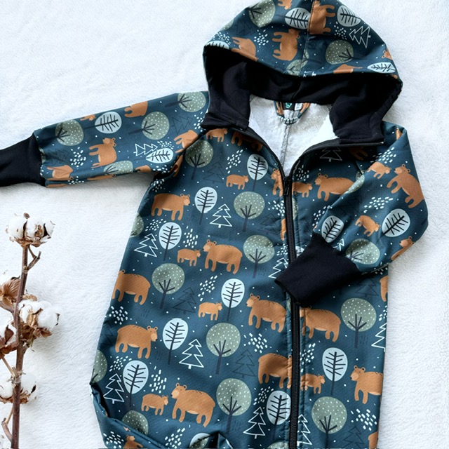 Detský softshellový overal s barančekom MEDVEDE