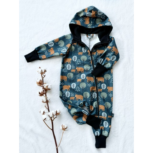 Detský softshellový overal s barančekom MEDVEDE