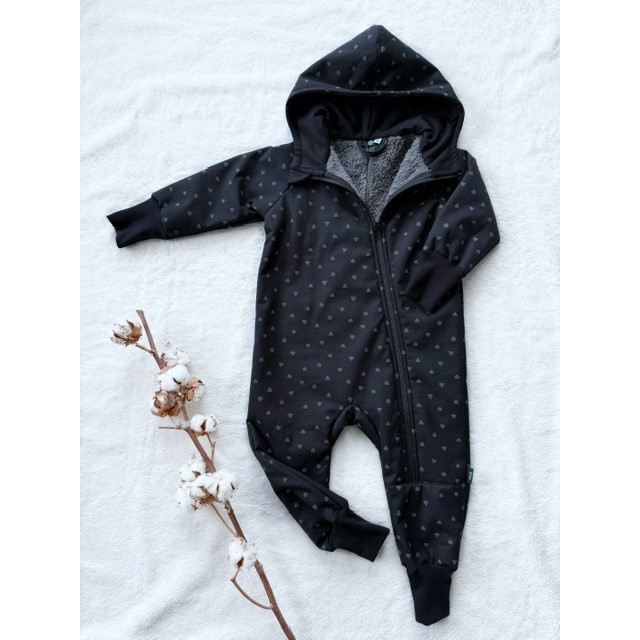 Detský softshellový overal s barančekom REFLEXNÉ SRDIEČKA