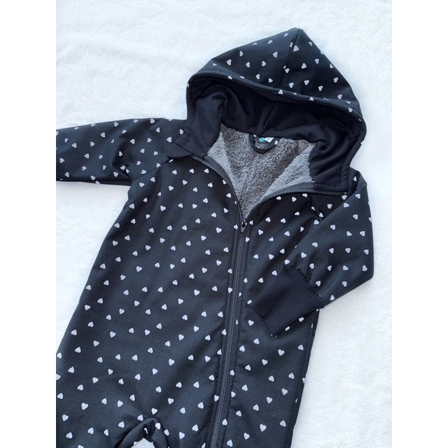 Detský softshellový overal s barančekom REFLEXNÉ SRDIEČKA