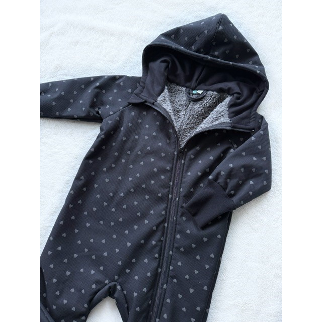 Detský softshellový overal s barančekom REFLEXNÉ SRDIEČKA