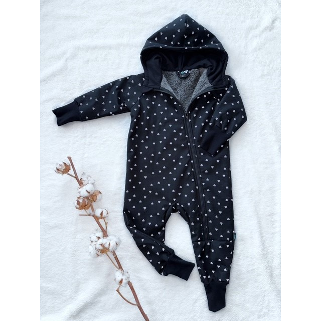 Detský softshellový overal s barančekom REFLEXNÉ SRDIEČKA