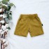 Detské letné mušelínové bermudy horčicové