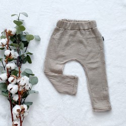 Detské letné mušelínové pudláčiky krémové