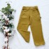 Detské letné mušelínové nohavice horčicové