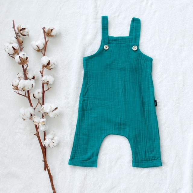 Detské letné mušelínové trakáče petrolejové