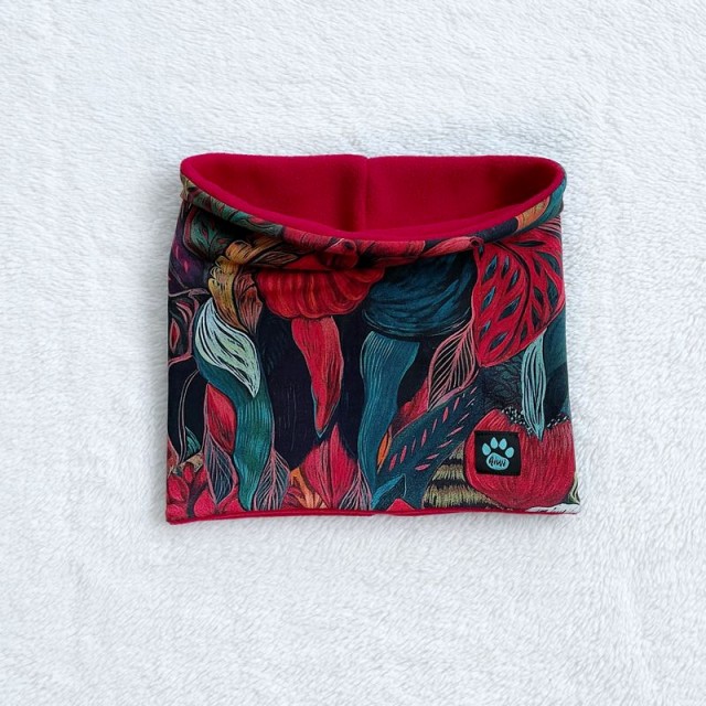 Detský zateplený nákrčník (tunel) KVETY