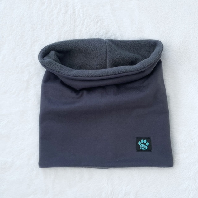 Detský zateplený nákrčník (tunel) tmavošedý