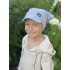 Detská letná šatka so šiltom bledošedá