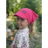 Detská letná šatka so šiltom cyklámenová