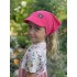 Detská letná šatka so šiltom cyklámenová