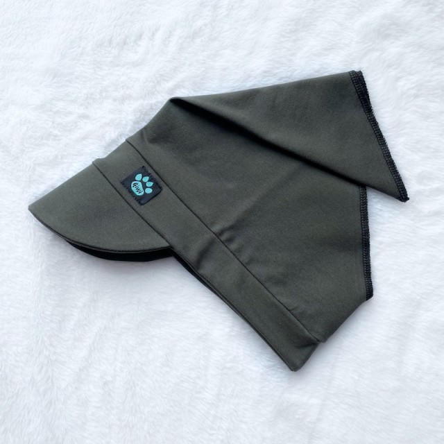 Detská letná šatka so šiltom khaki