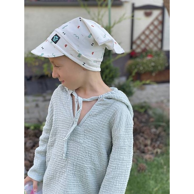 Detská letná šatka so šiltom TVARY