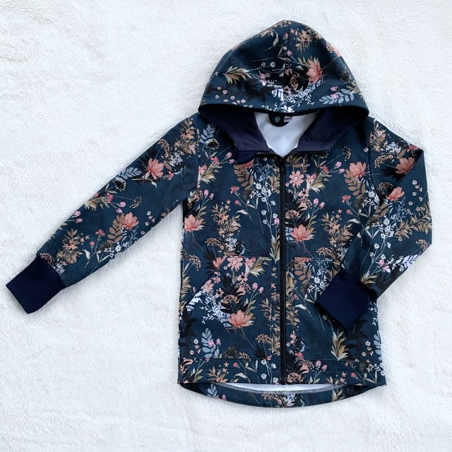 Detská softshellová bunda s LÚČNE KVETY