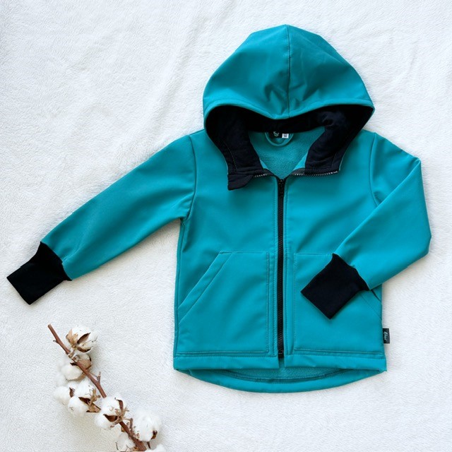 Detská softshellová bunda petrojelová