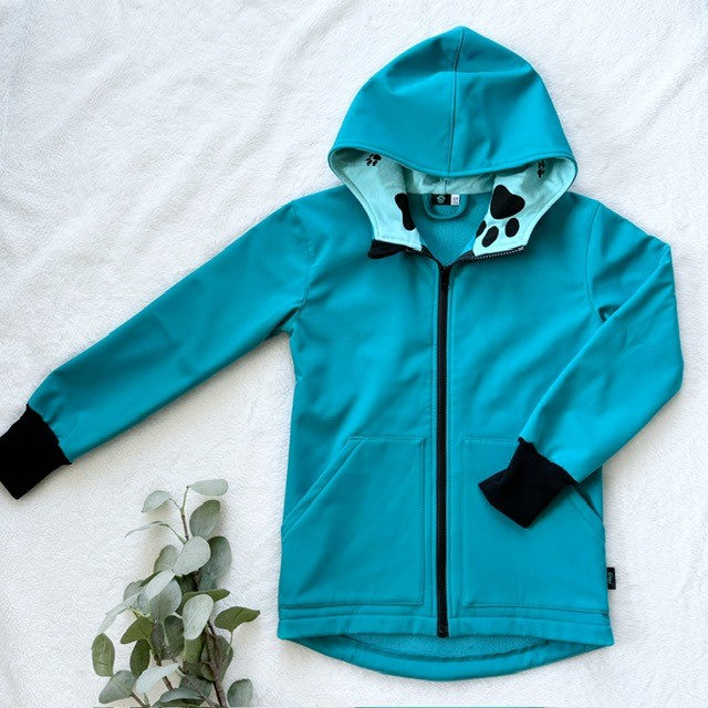 Detská softshellová bunda PETROLEJOVÉ PACKY